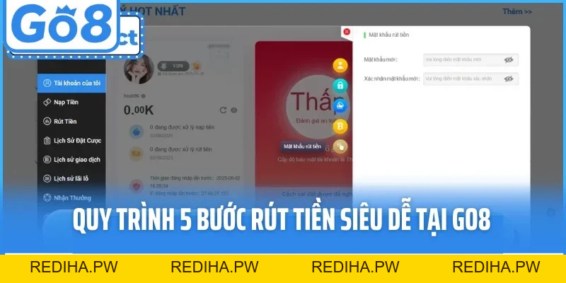 Rút Tiền GO8 An Toàn Và Tiện Lợi Chỉ Trong Vài Bước - REDIHA.PW