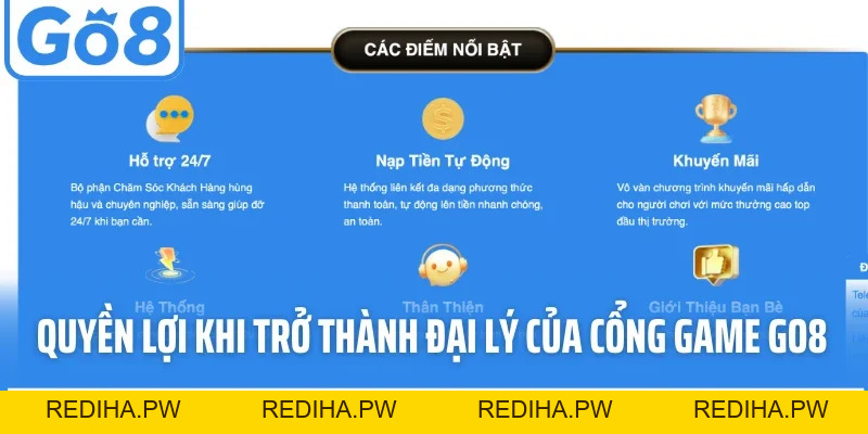 Đại Lý GO8 - Cơ Hội Hợp Tác Bền Vững Cùng Cổng Game Uy Tín - REDIHA.PW