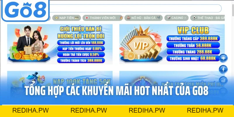 Khuyến Mãi GO8 - Tận Hưởng Kho Game Khủng Cùng Loạt Ưu Đãi - REDIHA.PW